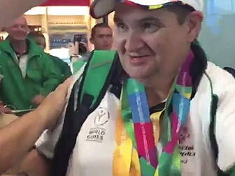 Team Ireland arrives home